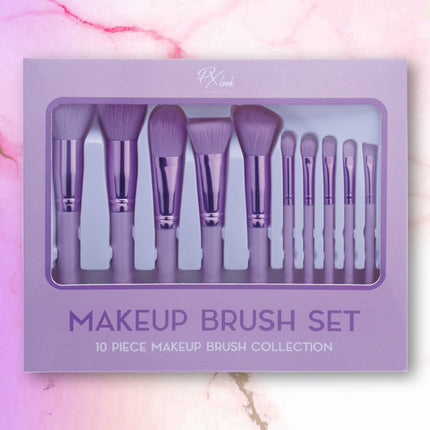 Prolux Cosmetics - Makeup Brush - 10pc Marble Makeup Brush Collection Set