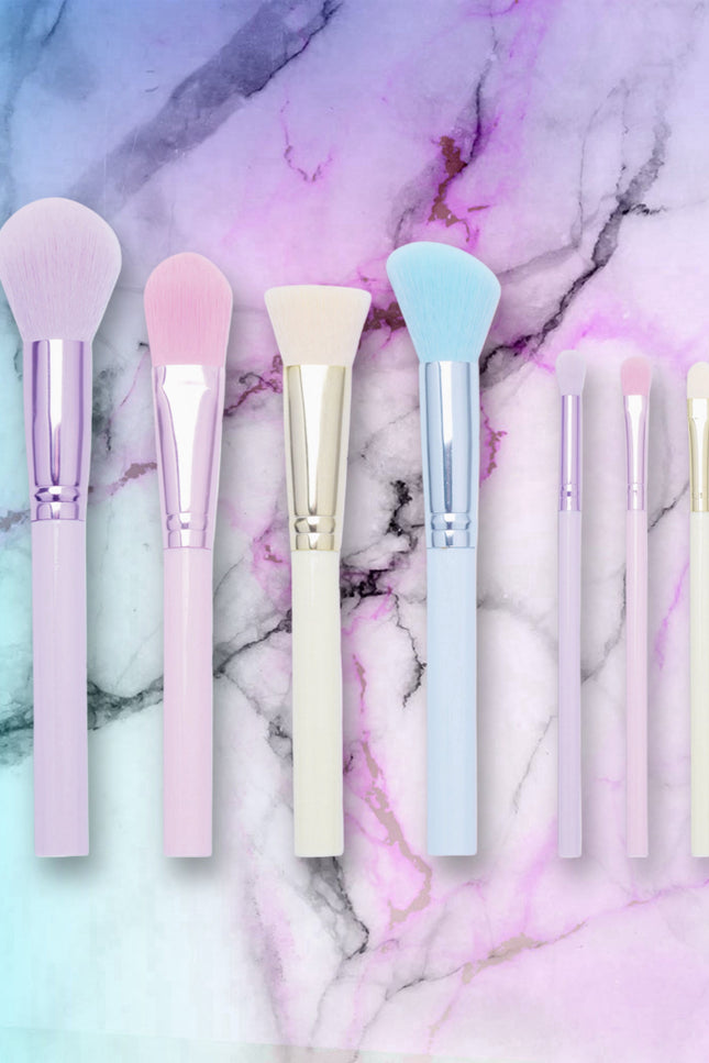 Prolux Cosmetics - Makeup Brush - 10pc Marble Makeup Brush Collection Set