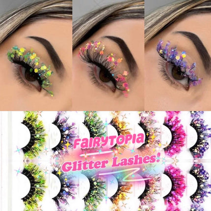 Inked Doll Cosmetics - WOODLAND SPRITE “FairyTopia” *UV* Glitter DreamDoll Lashes