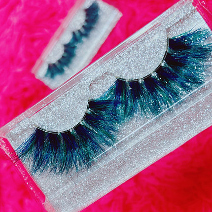 Inked Doll Cosmetics - *PEACOCK* (Blue/Green) DreamDoll Color Lashes!