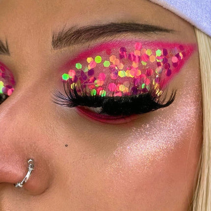 Inked Doll Cosmetics - ELECTRIC BARBIE *UV* Chunky Glamdoll Glitter Mix