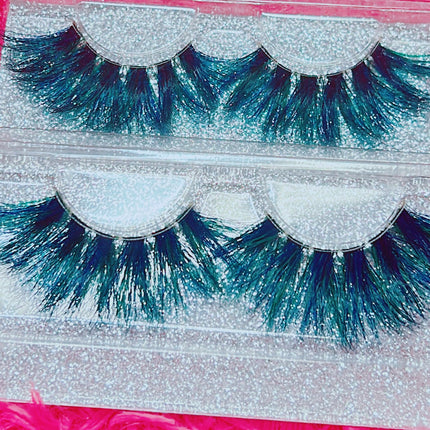 Inked Doll Cosmetics - *PEACOCK* (Blue/Green) DreamDoll Color Lashes!