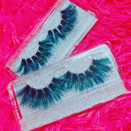 Inked Doll Cosmetics - *PEACOCK* (Blue/Green) DreamDoll Color Lashes!