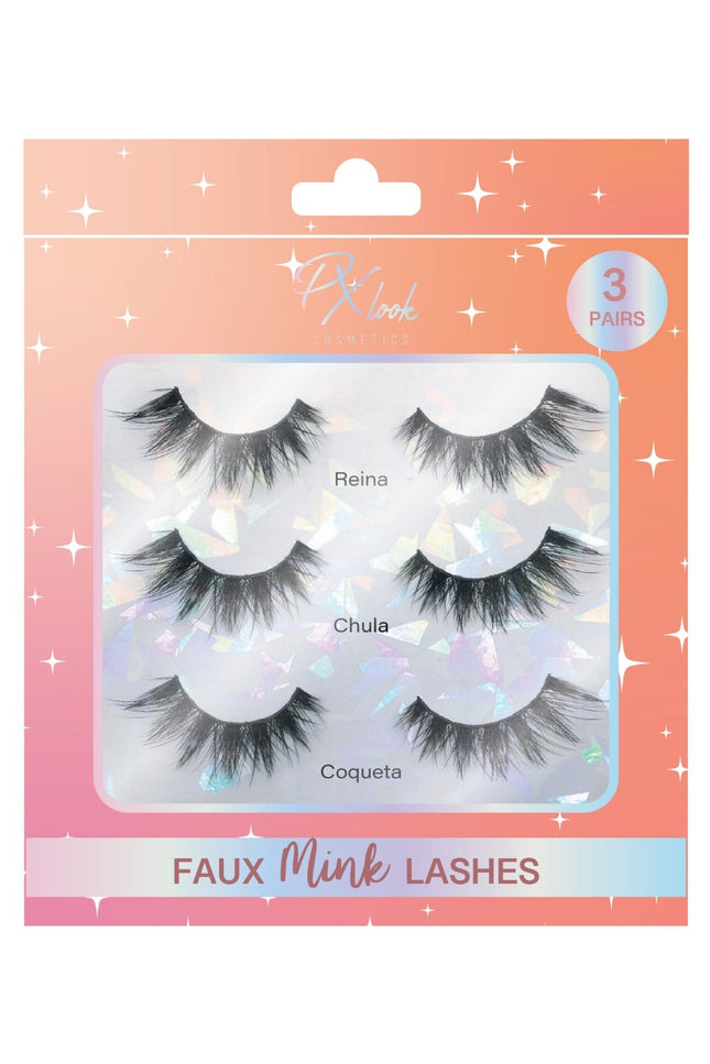 Prolux Cosmetics - Faux Mink Lashes Eyelashes - 3 Pair