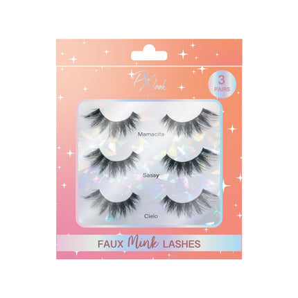Prolux Cosmetics - Faux Mink Lashes Eyelashes - 3 Pair