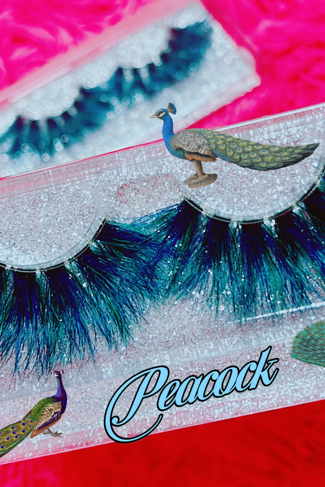 Inked Doll Cosmetics - *PEACOCK* (Blue/Green) DreamDoll Color Lashes!