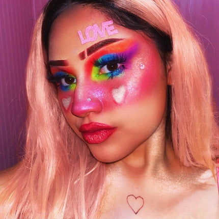 Inked Doll Cosmetics - NEON LIGHTS (24PC) *BLACKLIGHT!* Pigment/Glitter Pallete!