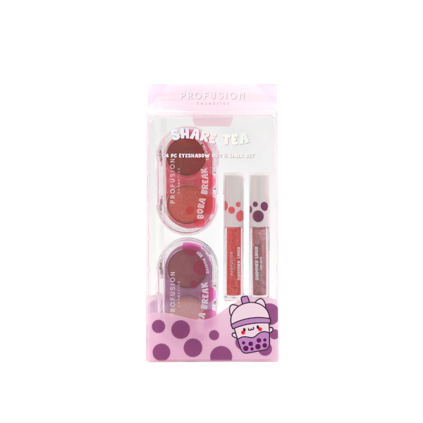 Profusion Cosmetics - Share Tea 4 PC Shadow Duo & Liner Set