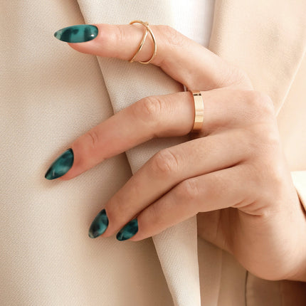 Bonmuz - Emerald Amber | Soft & Durable Press-On Nails