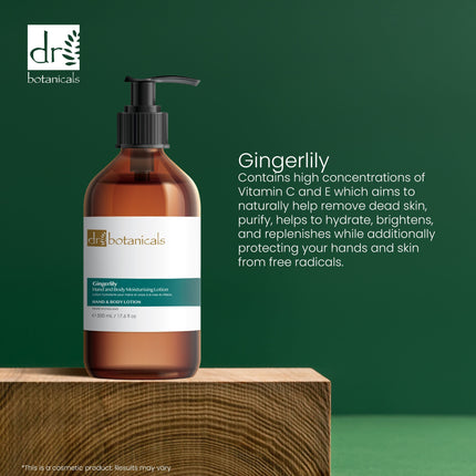 skinChemists US - Dr Botanicals Gingerlily Hand & Body Moisturising Lotion 500ml Twin Value Savings Pack