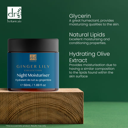 skinChemists US - Dr Botanicals Gingerlily Night Moisturiser 50ml Twin Value Savings Pack