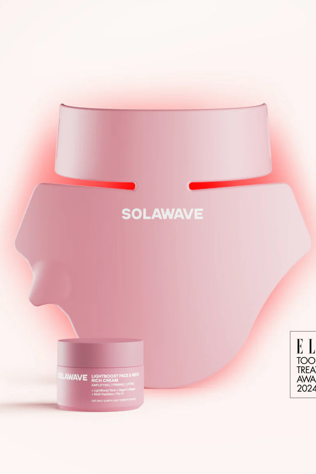 Solawave - Neck & Chest LED Mask w/ LightBoost Cream Kit