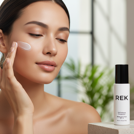 REK Cosmetics - Oil Defense Protection – Oil-Free Hydrating SPF Moisturizer | REK Cosmetics