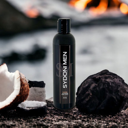 Sydoni - PHOENIX ACTIVATED BODY WASH with COCONUT CHARCOAL AND WHITE LAVA Net. Wt. 8 oz. 240ml