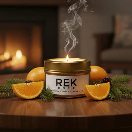 REK Cosmetics - Pine Orange Soy Candle