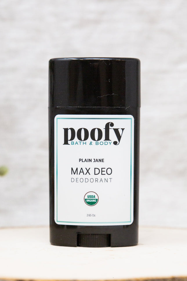 Poofy Organics - MAX DEO Plain Jane Deodorant (Unscented) Organic
