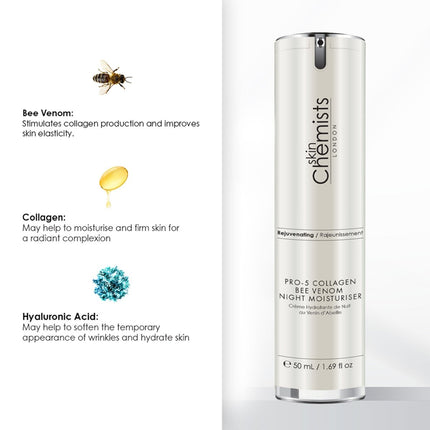 skinChemists US - Pro-5 Collagen Bee Venom Night Moisturiser 50ml
