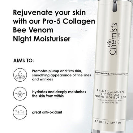 skinChemists US - Pro-5 Collagen Bee Venom Night Moisturiser 50ml