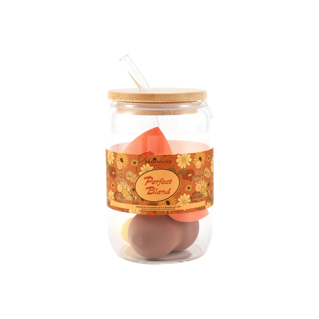 Profusion Cosmetics - Pumpkin Spice | Perfect Blend Sponge Set & Reusable Cup