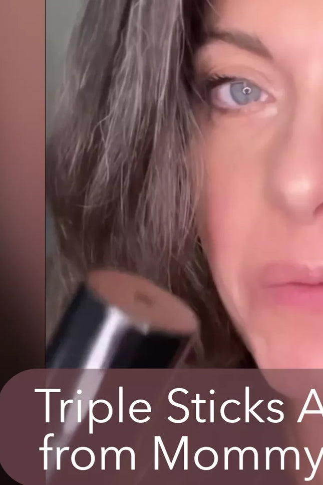 Mommy Makeup - Triple Sticks Lipstick, Cream Blush, and Treatment in Bare Babe