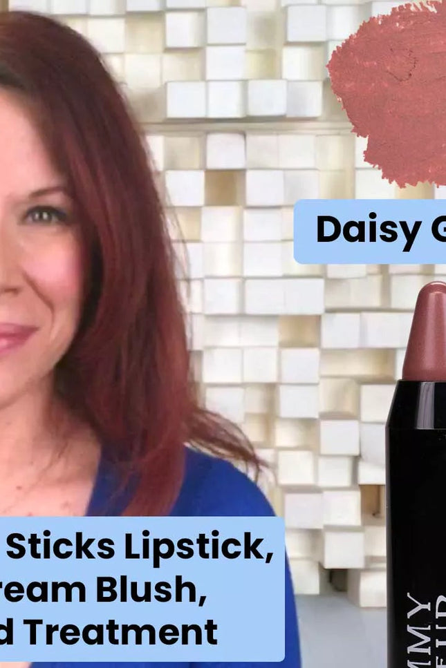 Mommy Makeup - Triple Sticks Lipstick, Cream Blush, and Treatment in Daisy Glow