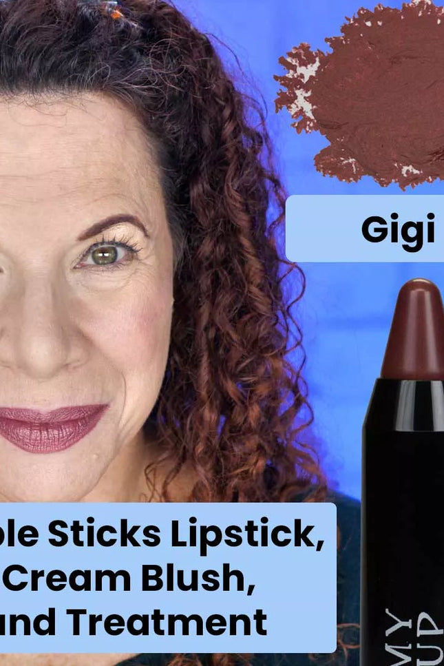 Mommy Makeup - Triple Sticks Lipstick, Cream Blush, and Treatment in Gigi