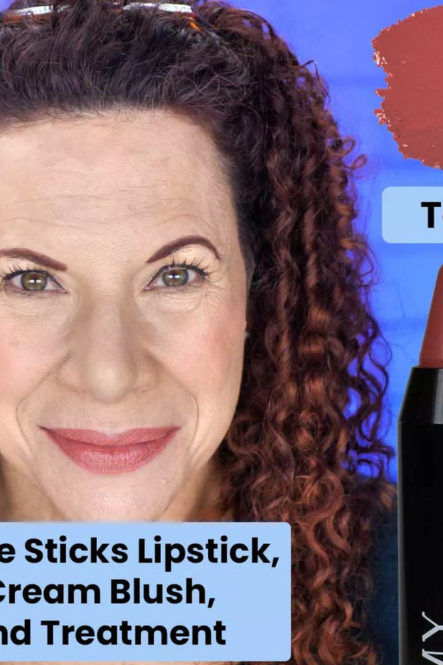 Mommy Makeup - Triple Sticks Lipstick, Cream Blush, and Treatment in Tess