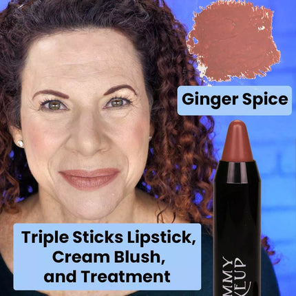 Mommy Makeup - Triple Sticks Lipstick, Cream Blush, and Treatment in Ginger Spice