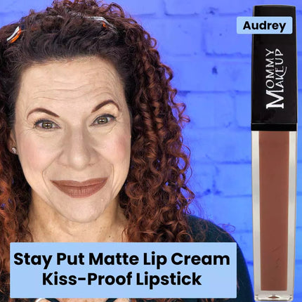 Mommy Makeup - Audrey Stay Put Matte Lip Cream | Stunning Kiss-Proof Lipstick
