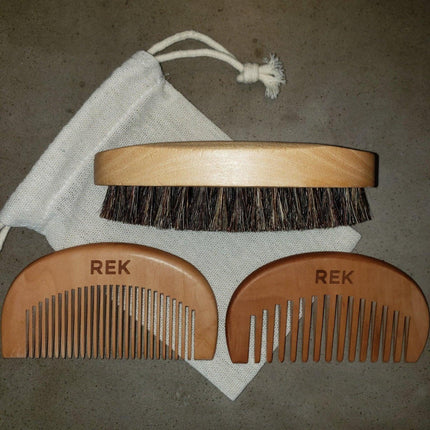 REK Cosmetics - REK Beard Brush and Comb Kit | REK Cosmetics