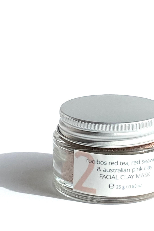 by valenti® - Rooibos Red Tea, Red Seaweed & Australian Pink Clay Facial Mask with Vitamin C + Aloe vera + Vitamin E