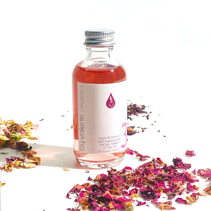 by valenti® - Roses & Hibiscus with Niacinamide Facial Toner for Dry Skin with Niacinamide 5% + Hibiscus extract + Witch hazel