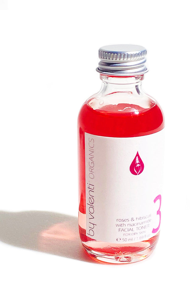 by valenti® - Roses & Hibiscus with Niacinamide Facial Toner for Dry Skin with Niacinamide 5% + Hibiscus extract + Witch hazel