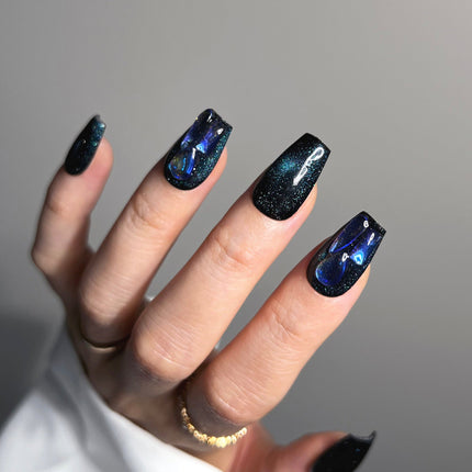 Bonmuz - Sapphire Stardust | Pro Handmade Gel Nails