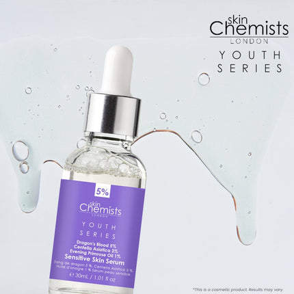 skinChemists US - Sensitive Skin Serum Dragon's Blood 5%, Centella Asistica 3%, Evening Primrose Oil 1% 30ml
