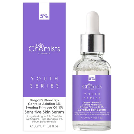 skinChemists US - Sensitive Skin Serum Dragon's Blood 5%, Centella Asistica 3%, Evening Primrose Oil 1% 30ml