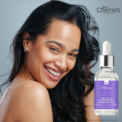 skinChemists US - Sensitive Skin Serum Dragon's Blood 5%, Centella Asistica 3%, Evening Primrose Oil 1% 30ml