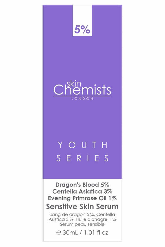 skinChemists US - Sensitive Skin Serum Dragon's Blood 5%, Centella Asistica 3%, Evening Primrose Oil 1% 30ml