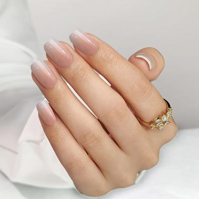 Nail Pop Studio - Vanilla Cream Square Nails - Press On Nails | Long Lasting & Reusable
