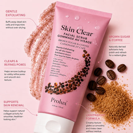 Prolux Cosmetics - Skin Clear: Facial Scrub Brown Sugar & Coffee