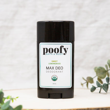 Poofy Organics - MAX DEO Sweet Lemongrass Deodorant Organic
