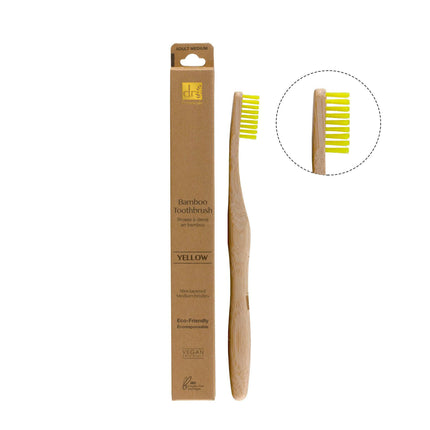 skinChemists US - Dr Botanicals Bamboo Toothbrush Yellow Twin Value Savings Pack