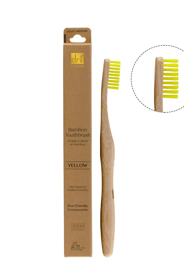 skinChemists US - Dr Botanicals Bamboo Toothbrush Yellow Twin Value Savings Pack