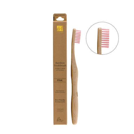 skinChemists US - Dr Botanicals Bamboo Toothbrush Pink Twin Value Savings Pack