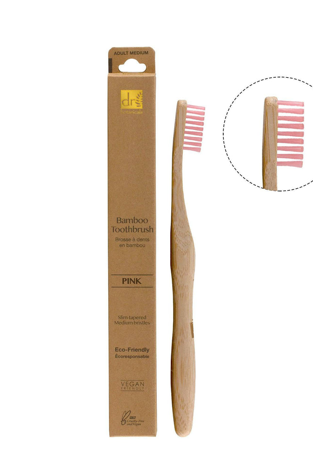skinChemists US - Dr Botanicals Bamboo Toothbrush Pink Twin Value Savings Pack