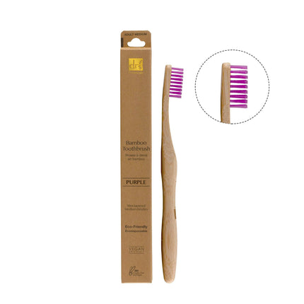 skinChemists US - Dr Botanicals Bamboo Toothbrush Purple Twin Value Savings Pack