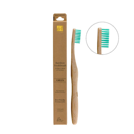 skinChemists US - Dr Botanicals Bamboo Toothbrush Green Twin Value Savings Pack