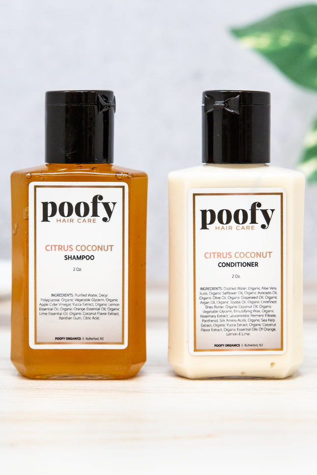 Poofy Organics - Citrus Coconut Shampoo & Conditioner - Travel Set
