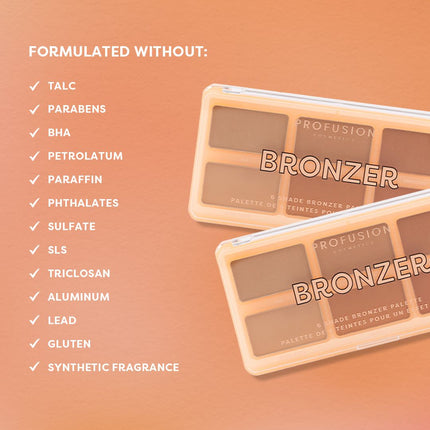 Profusion Cosmetics - Bronzer 6 Shade Face Palette