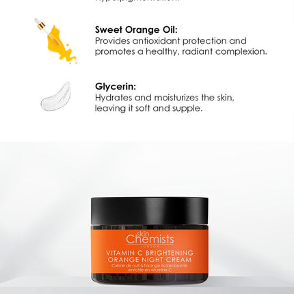 skinChemists US - Vitamin C Brightening Orange Night Cream 50ml